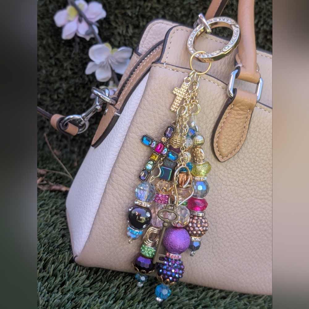 CHRISTIAN BIBLE FAITH handbag jewelry charm custom keychain purse bling MK, DB